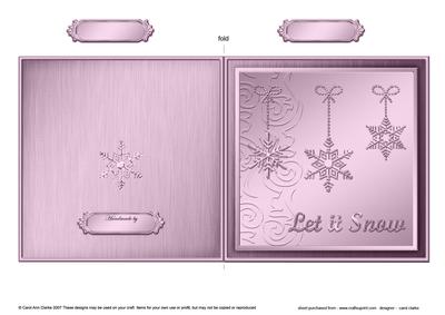 Xmas Snowflakes Cut and Fold Card