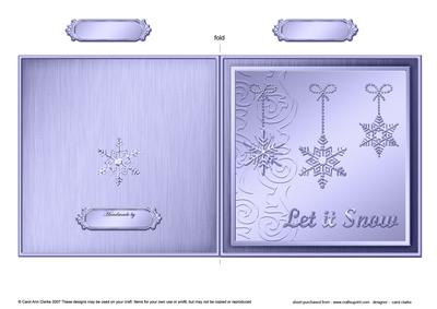 Xmas Snowflakes Cut and Fold Card