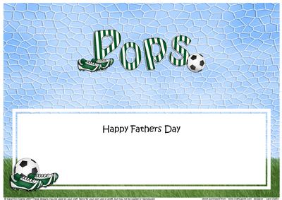 Fathers Day Pops Football Large Dl Matching Insert