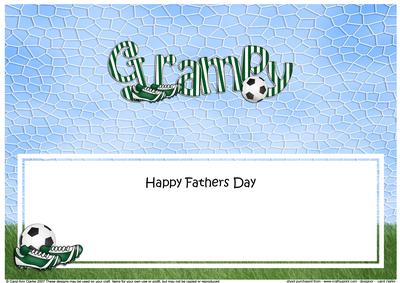 Fathers Day Grampy Football Large Dl Matching Insert