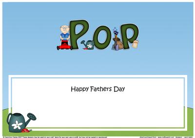 Fathers Day Pop Gardening Large Dl Matching Insert