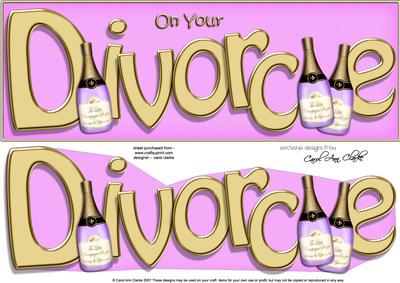 Large Dl Divorce Quick Card N 3D Decoupage