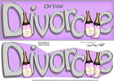 Large Dl Divorce Quick Card N 3D Decoupage