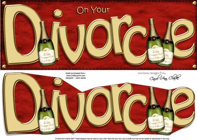 Large Dl Divorce Quick Card N 3D Decoupage