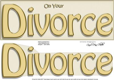 Large Dl Divorce Quick Card N 3D Decoupage