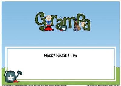 Fathers Day Grampa Gardening Matching Large Dl Insert