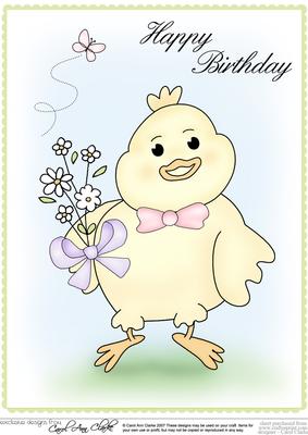 A4 Little Chick - Birthday