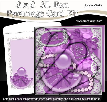 8 x 8 Perfume Lace N Pearls Fan Pyramage Kit