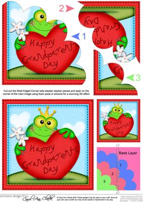 Milly Freddy Frog's Grandparents Day Heart Shell Stacker