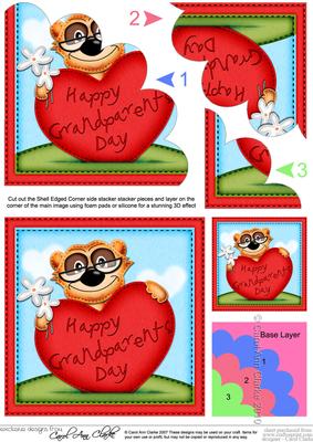 Milly Frank Meerkat's Grandparents Day Heart Shell Stacker