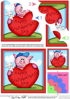 Milly Ziggy Piggy's Grandparents Day Heart Shell Stacker