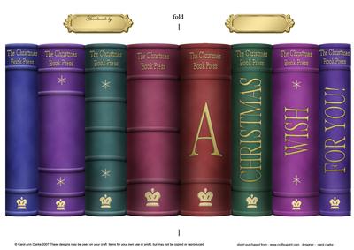 Merry Christmas Wish Books Shaped Card