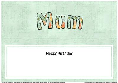 Birthday Mum Roses Large Dl Matching Insert