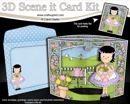 3D Girlz Suzi's Tulips Scene It Card Kit