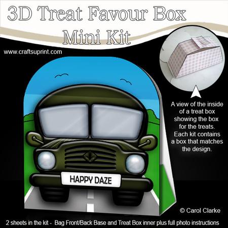 3D Transport Army Truck Treat or Favour Box Mini Kit