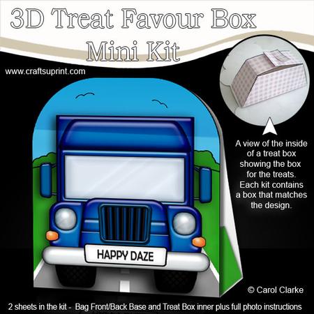 3D Transport Lorry Treat or Favour Box Mini Kit