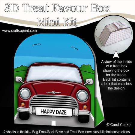 3D Transport Mini Car Treat or Favour Box Mini Kit