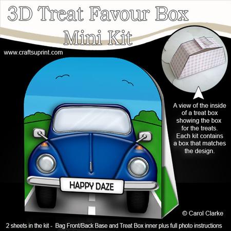 3D Transport Beetle Car Treat or Favour Box Mini Kit