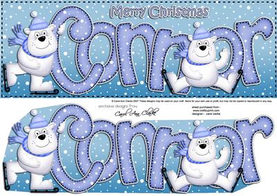 Xmas Large Dl Connor Quick Card N 3D Decoupage