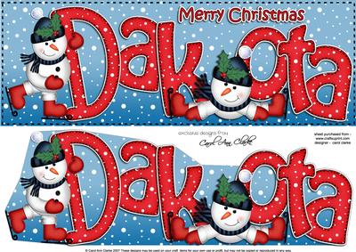 Xmas Large Dl Dakota Quick Card N 3D Decoupage