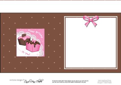 Fondant Fancies Birthday Cakes Matching Square Insert
