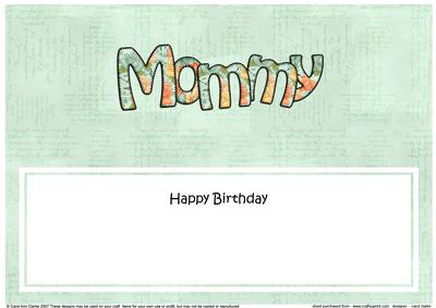 Birthday Mommy Roses Large Dl Matching Insert