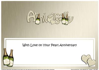 Pearl Wedding Anniversary Large Dl Matching Large Dl Insert