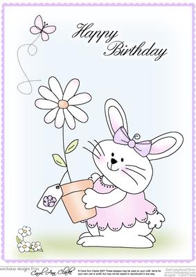 A4 Little Bunny - Birthday