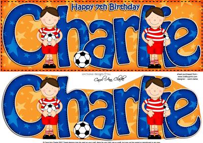 Boyz 7th Birthday Charlie Large Dl Quick Card 3D Decoupage