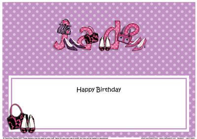 Birthday Jade Shoes & Handbags Large Dl Matching Insert