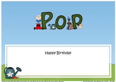 Birthday Pop Gardening Matching Large Dl Insert