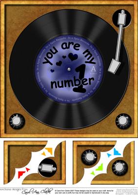 8 x 8 You Are My Number 1 Record Scalloped Corner Topper
