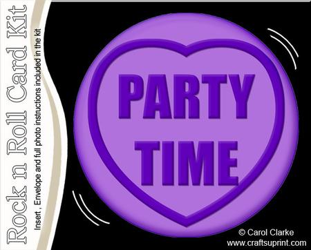 Party Time Sweet Heart Rock N Roll Kit, Envelope and Insert