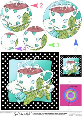 Coffee Time Quick Card with Circle Pyramage