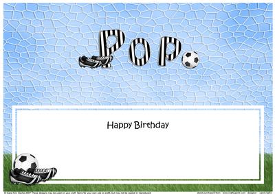Happy Birthday Pop Football Matching Large Dl Insert