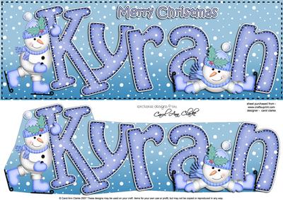 Christmas Kyran Large Dl Quick Card & 3D Decoupage