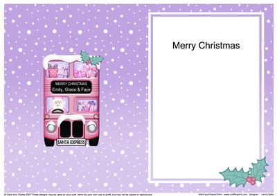 Xmas Santa Express Emily, Grace & Faye Matching Insert