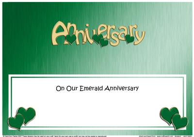 On Our Emerald Anniversary Champagne Large Dl Matching Inser