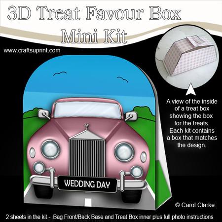 3D Transport Rolls Royce Car Treat or Favour Box Mini Kit