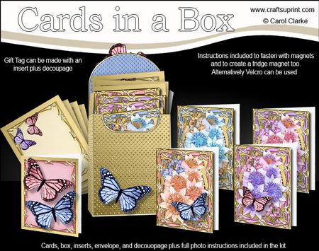 Butterflies & Blossoms Cards in a Box & Fridge Magnet