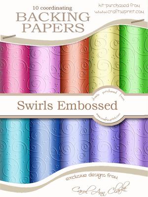 'swirls Embossed' Summer Mists Backing Paper Kit