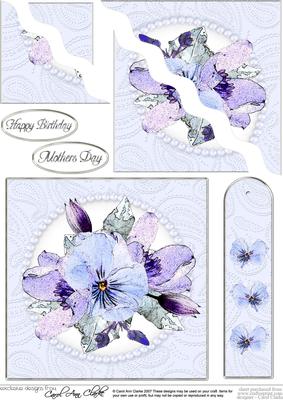 Posy & Pearls Quick Card with Corner Wavy Side Stacker