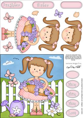 Girlz Liz's Flowers Quick Card & 3D Decoupage