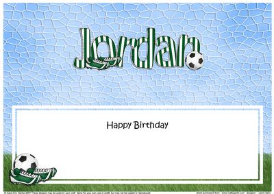 Happy Birthday Jordan Football Matching Large Dl Insert