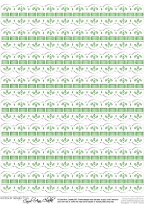 Pretty Digital Ribbons with Lace Edge