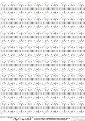 Pretty Digital Ribbons with Lace Edge