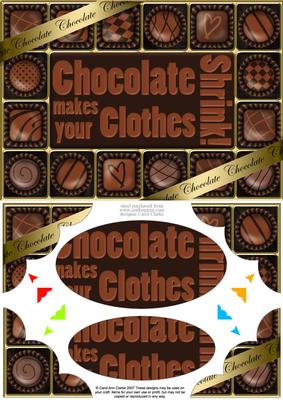 A5 Chocolate Greetings Scallop Corners N Pyramage
