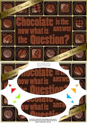A5 Chocolate Greetings Scallop Corners N Pyramage