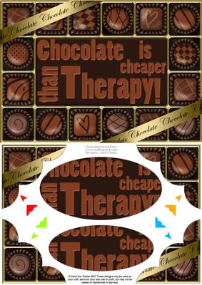 A5 Chocolate Greetings Scallop Corners N Pyramage