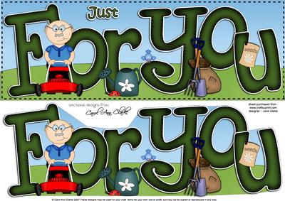 Large Dl Just for You Gardening 3D Decoupage